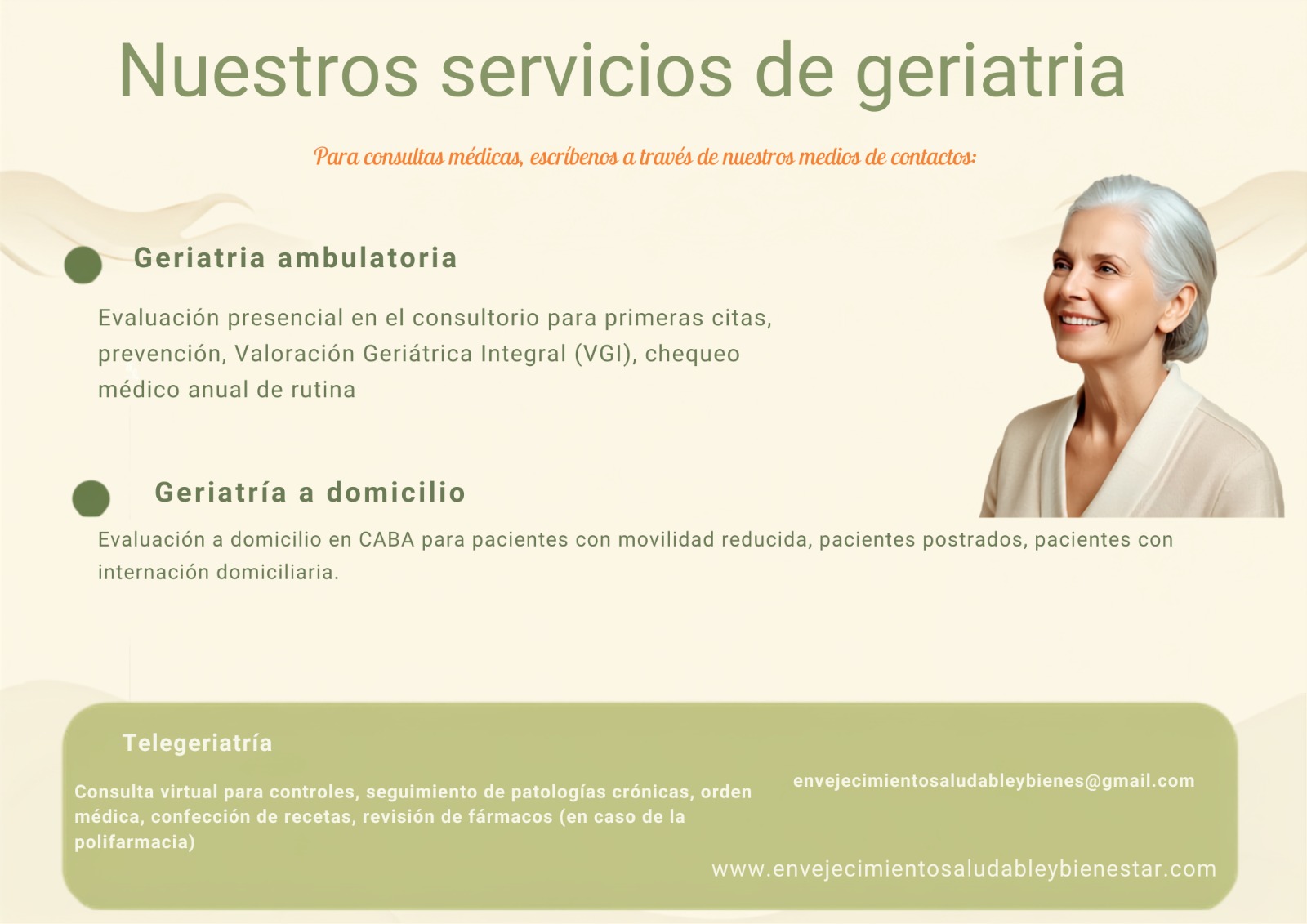 Nuestros servicios de geriatría